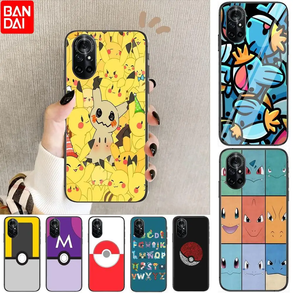 

Japan Anime Pokemon Clear Phone Case For Huawei Honor 20 10 9 8A 7 5T X Pro Lite 5G Black Etui Coque Hoesjes Comic Fash design