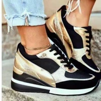 ladies sneakers ladies casual shoes pu solid color round increased high top non slip waterproof women casual shoes woman shoes