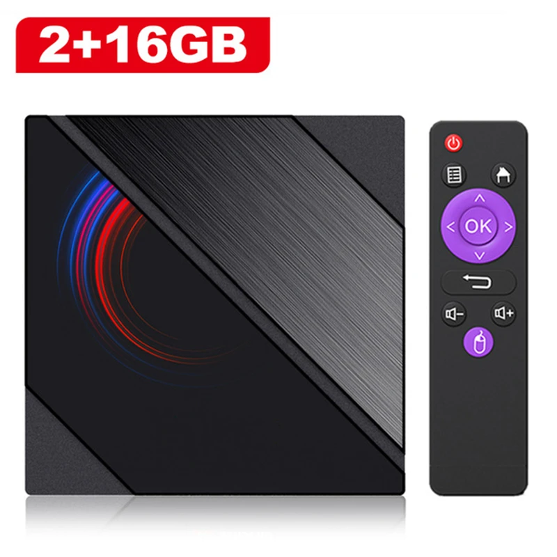 Приставка Android 10 CPU Smart TV Box 2 4G &amp 5G WIFI Поддержка DLNA Set Top BOX |