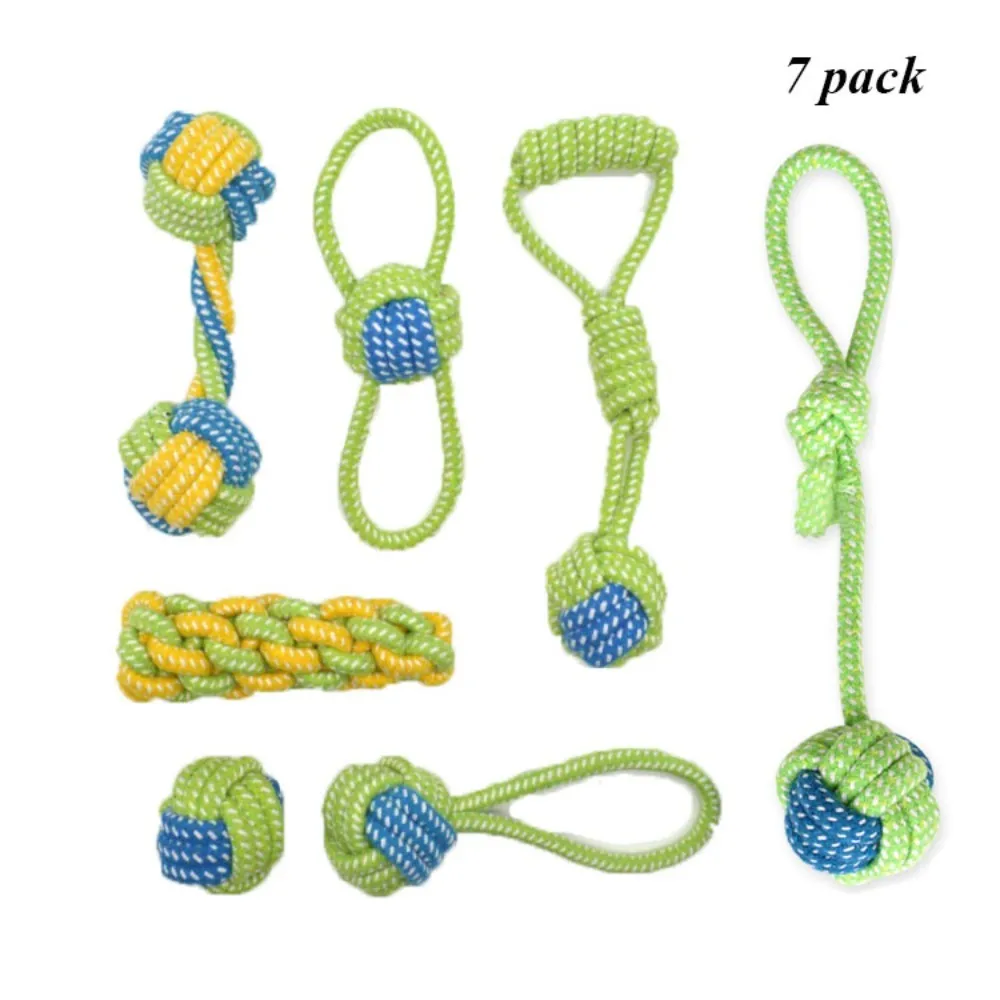 LMZOE-Pet Dog Chew Rope Toy Маленькая собака Устойчивая к укусам Чистка зубов Жевание