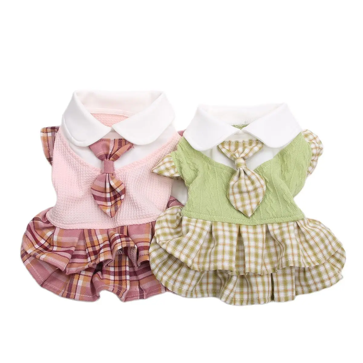 

Dogs and Cats Dress Shirt Plaid Design Pet Puppy Fluffy Skirt Spring/Summer Clothes Apparel 4 sizes