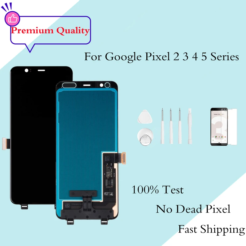 A+++ Original Screen For Google Pixel 4 4a 5 5a 5G 6 XL LCD Display Touch Digitizer For Pixel 2 2a 3 3a XL LCD Replacement