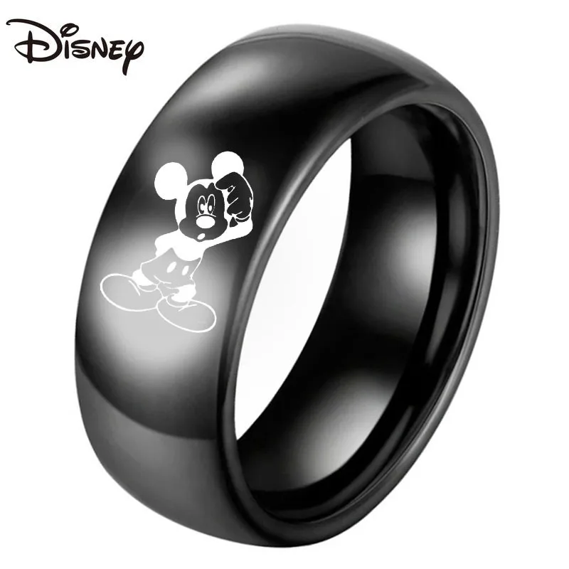Фото Новое Женское кольцо Disney с Микки модное из нержавеющей стали высокого качества