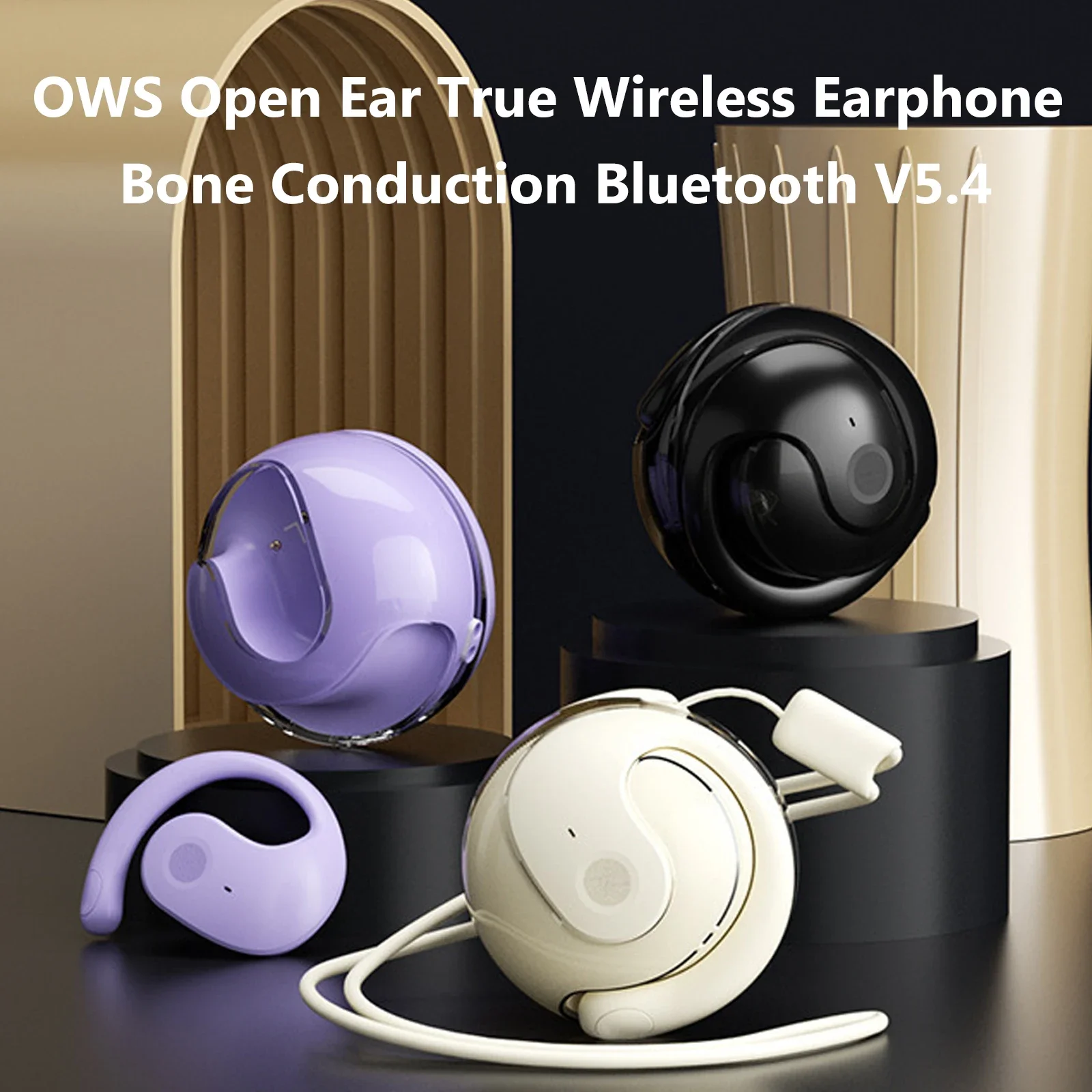 Фото T29 Беспроводные наушники Bluetooth 5,3 Гарнитура Микрофоны Hi-Fi Стереозвук Наушники Подвесные наушники-переводчики для путешествий Бизи №2