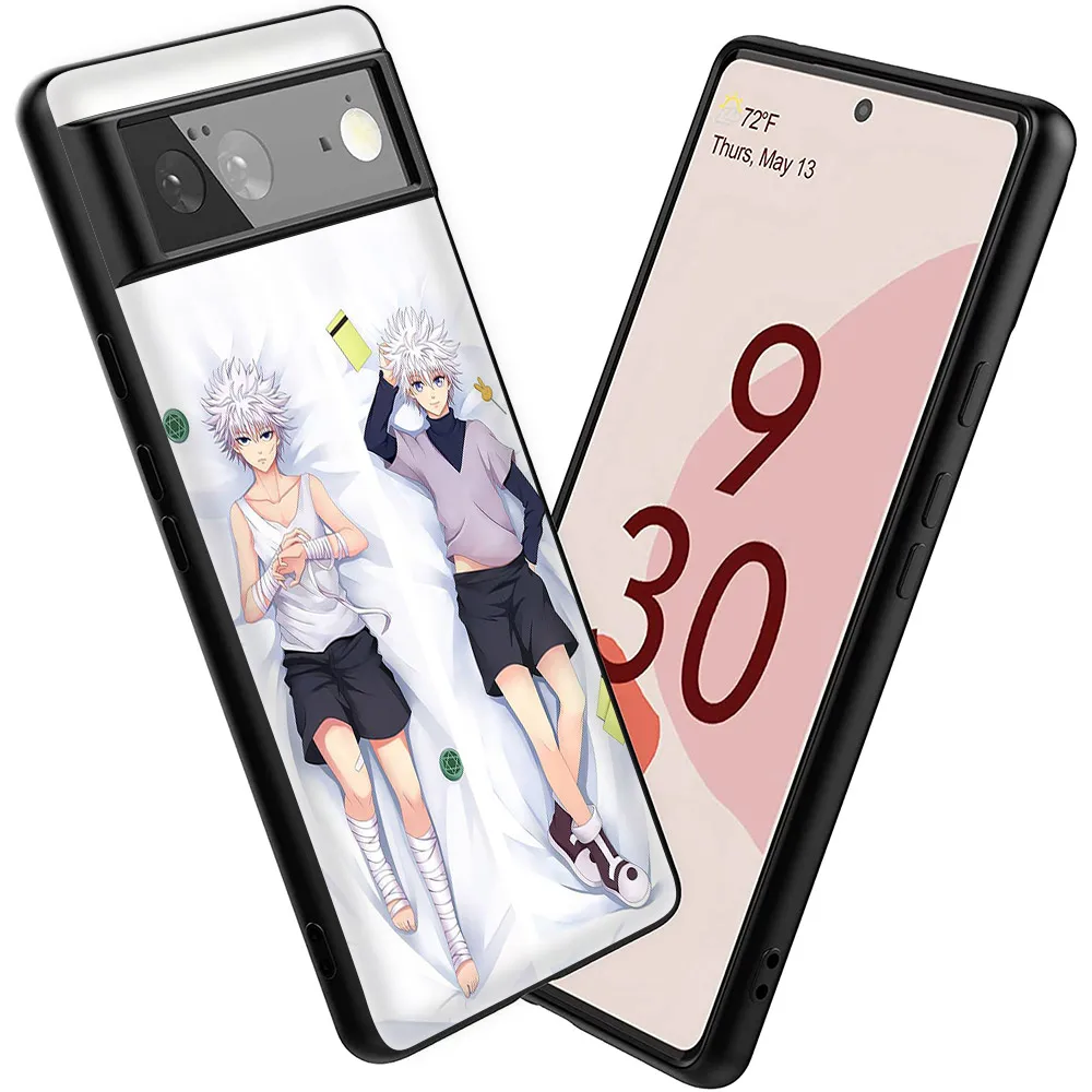 

hunter x hunter Luxury Phone Case for Google Pixel 6 6Pro 6a 2 3 3a 4 4a 5 5a 5G XL Black Soft TPU Anime Protector Cover Fundas
