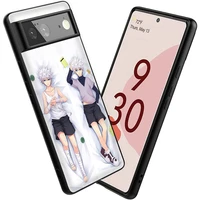 hunter x hunter luxury phone case for google pixel 6 6pro 6a 2 3 3a 4 4a 5 5a 5g xl black soft tpu anime protector cover fundas