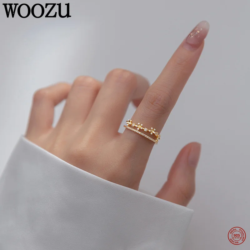 

Женское Открытое кольцо из серебра 925 пробы, с эмалью