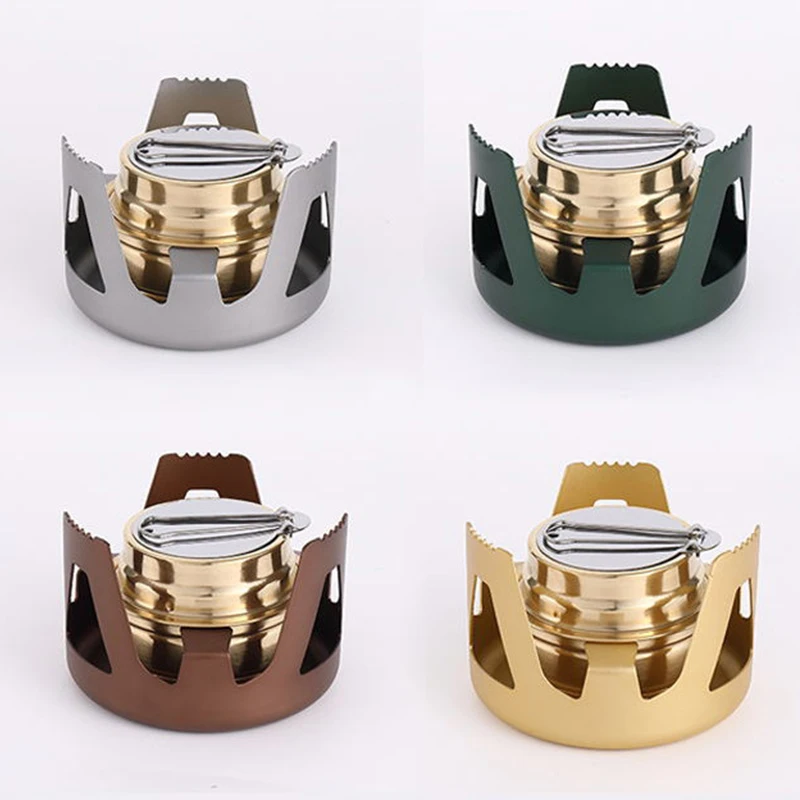 

Portable Mini Alcohol Stove Burner Outdoor Ultralight Brass Camping Cooking Stove Outdoor Camping Backpacking Tourist Burner