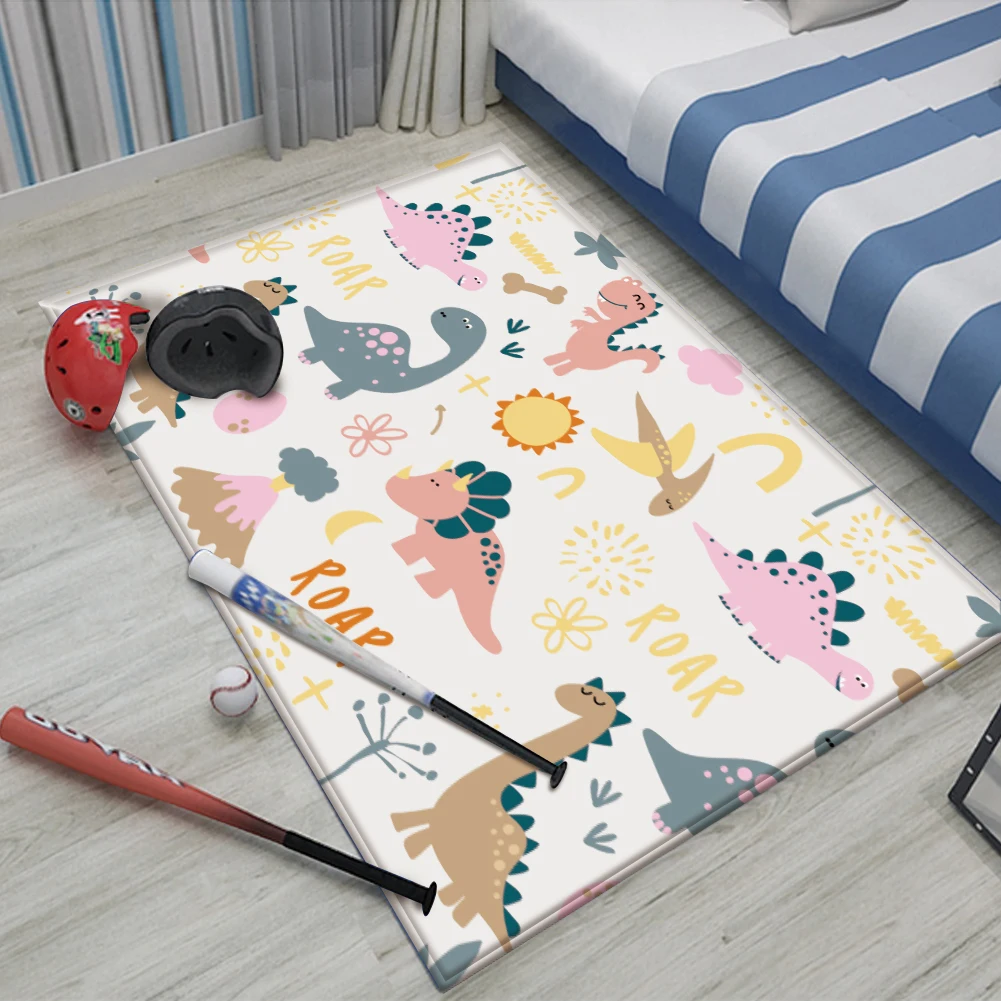 

Милый детский удобный ковер Alfombra с рисунком динозавра, нескользящий детский фланелевый ковер, детский прямоугольный ковер, детский игровой...