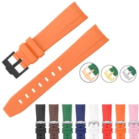 rubber watch strap for rolex deepsea for omega watch seamaster 007 seiko arc curved end men women watchbelt 20mm 21mm