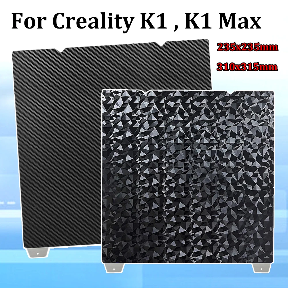 Для K1 Max PEI Лист PEO PET Smooth Сборная пластина 235x235/310x315 мм Пружинная стальная платформа