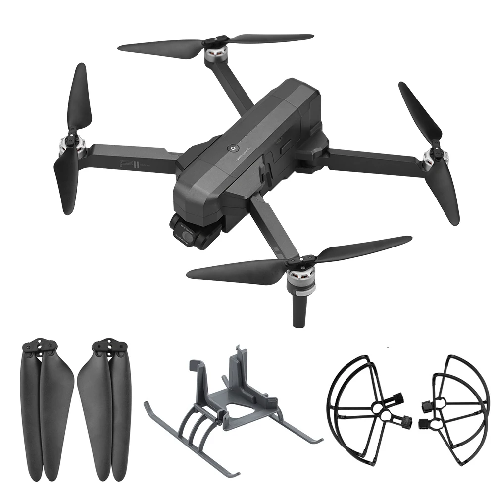 Комплект защиты пропеллера для SJRC AF11S F11 PRO Лопасть Винта дрона реквизит крыло защитное кольцо крышка аксессуары подставка для посадочного шасси