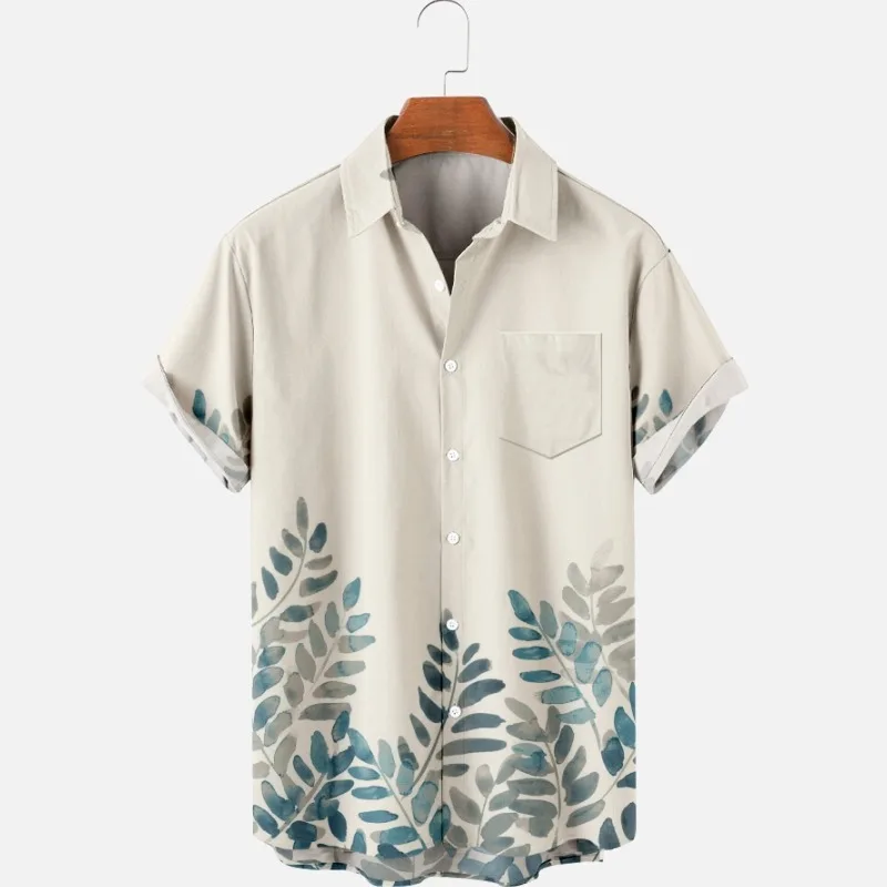 

Рубашка мужская с коротким рукавом и принтом, в этническом стиле