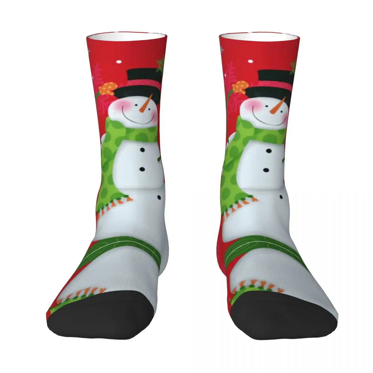 

Happy Snowman R92 Stocking Hot Sale BEST TO BUY Color contrast Field pack Humor Graphic Elastic Socks
