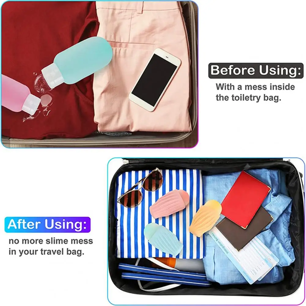

6Pcs Extremely Thin Travel Container Leak Proofing Sleeves Storage Bottle Cover Tear-resistant Leak-proof