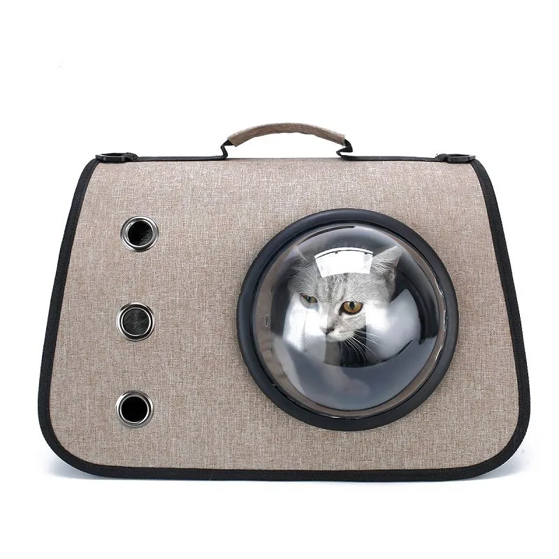 

Linen Pet Bag Cat Handbag Breathable Luggage Travel Carry Out Dropshipping Wholesale