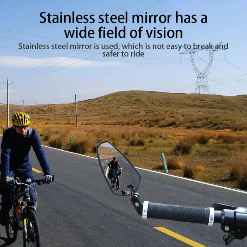 

Велосипедное Зеркало заднего вида, широкодиапазонная регулировка угла обзора, велосипедные аксессуары, аксессуары для велосипеда, однотонное зеркало