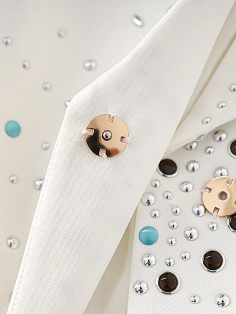 Женский блейзер ZMEENNA с длинным рукавом однотонный отложным воротником на одной