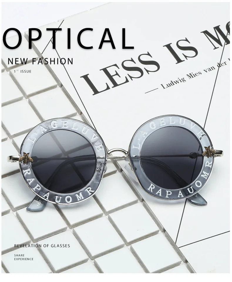 Роскошные Дизайнерские Круглые Солнцезащитные очки для женщин |