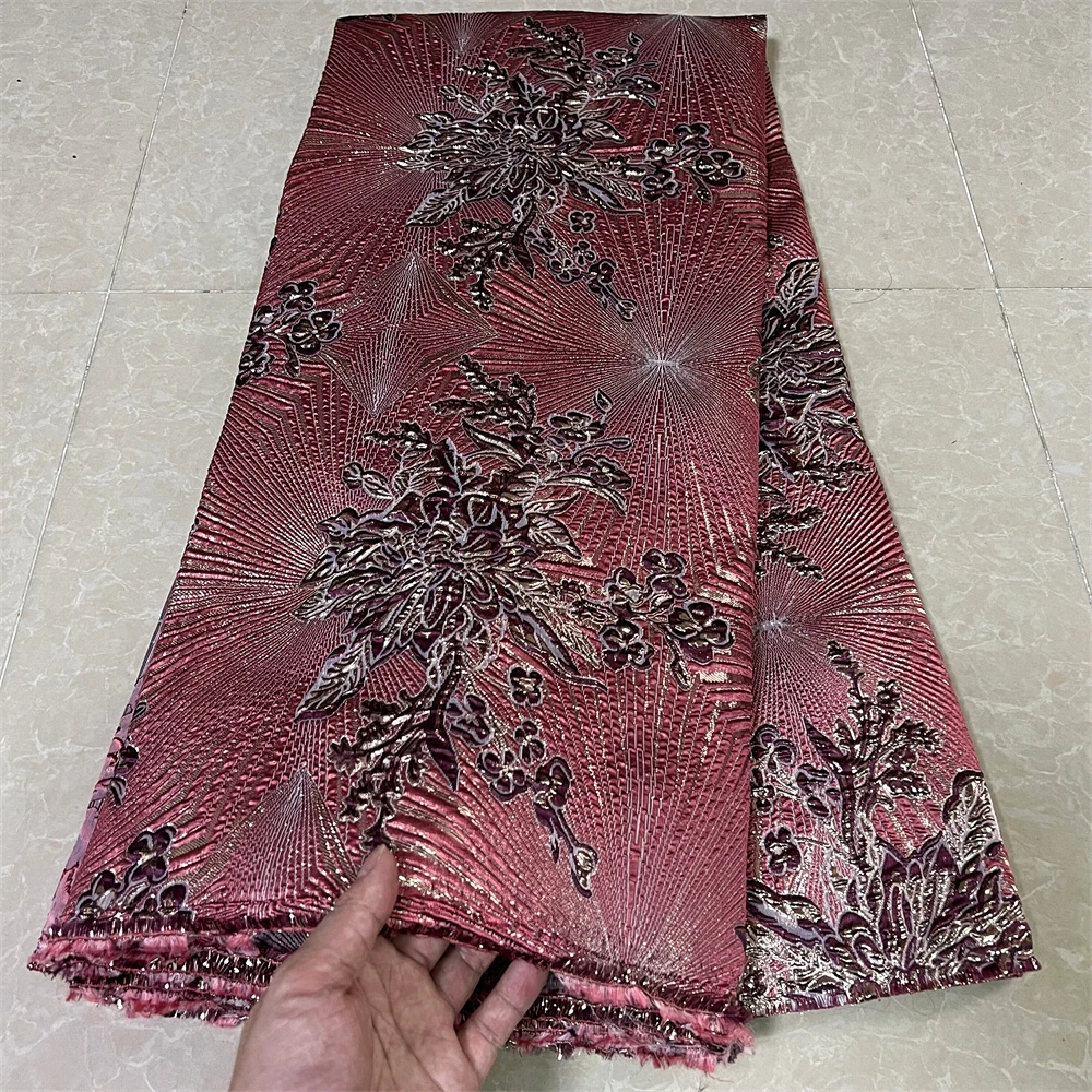 2023 Высококачественная африканская нигерийская новейшая Тюлевая кружевная ткань жаккардовая органза Платье с вышивкой гипюр для вечеринки выпускного вечера 5 ярдов