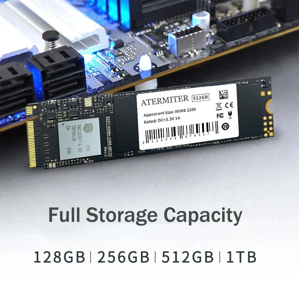 Внутренний жесткий диск Atermiter M.2 SSD 128 ГБ 256 512 ТБ M2 ssd m.2 NVMe pcie внутренний для