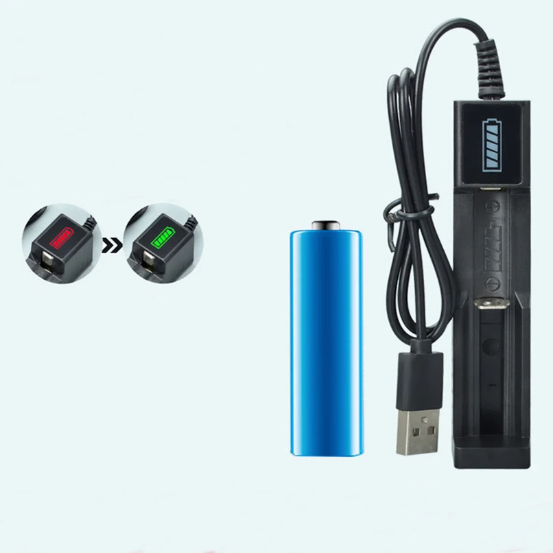 Фото Универсальное интеллектуальное зарядное устройство USB 18650, зарядное устройство для литиевой батареи 26650 3,7 в 4,2 в, внешний аккумулятор с подсветкой №2