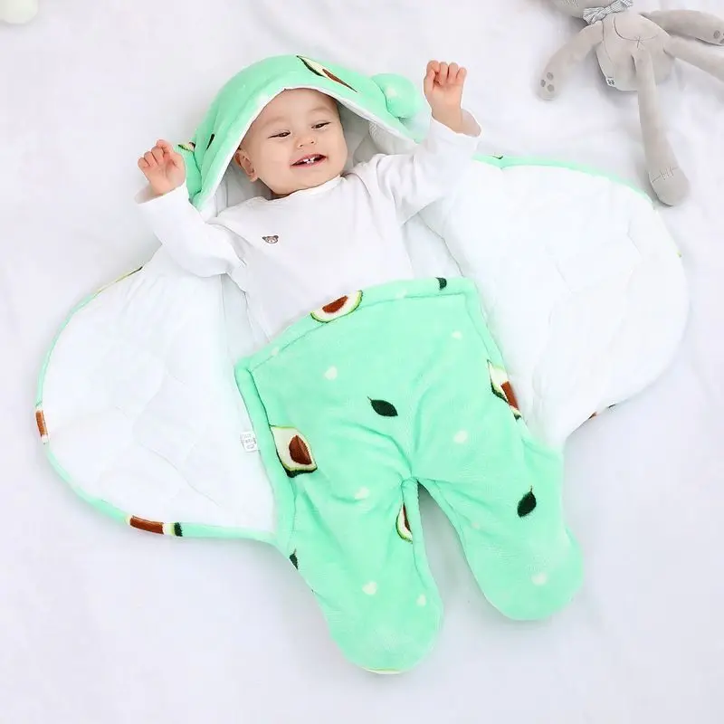 

Newborn Baby Sleeping Bags Avocado Cotton Wrap Swaddle Blankets for Babies Thicken Cocoon for Baby Newborn Sleepsack 0-9 Months