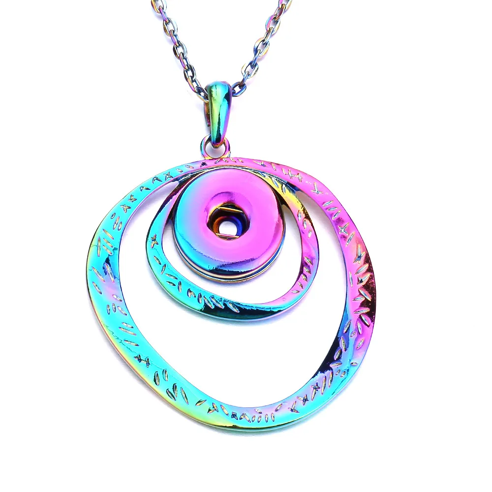 

10pcs New Snaps Jewelry Colorful Snap Necklace Jewelry Fit 18mm Snap Button Necklace for Women