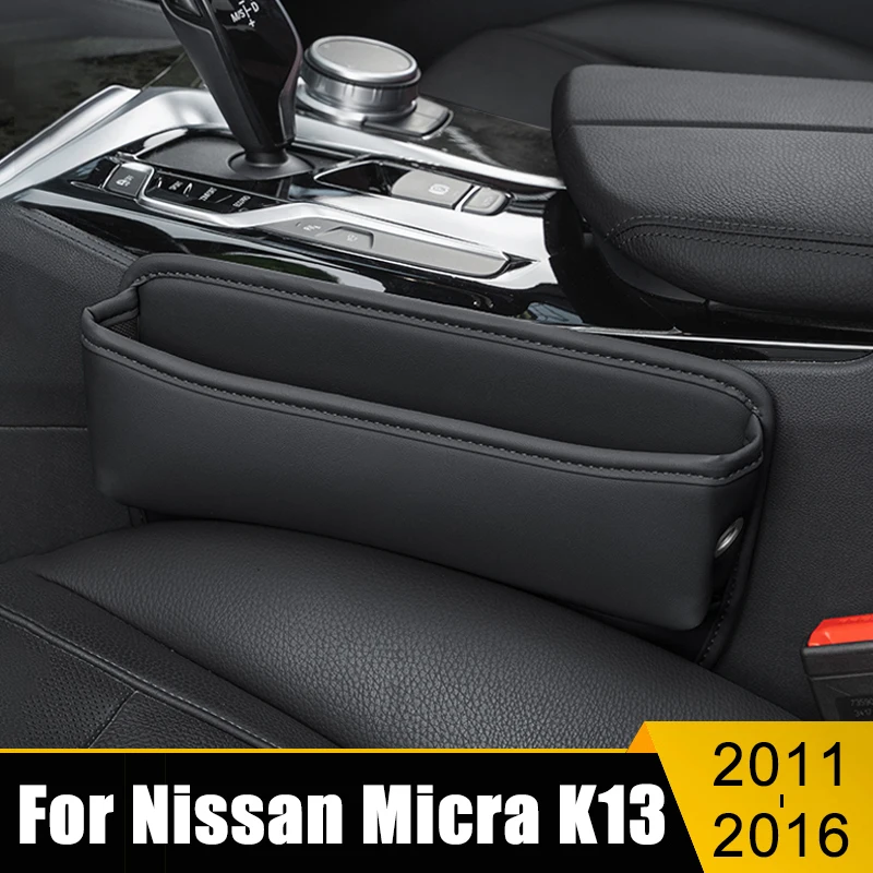 

For Nissan Micra K13 2011 2012 2013 2014 2015 2016 Car Seat Crevice Storage Box Bag Multifunctional Built-in Cup Cover Case