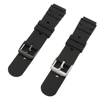 watch accessories soft silicone strap adapter for lumenos mens military watch 3000 3001 3901 raised 21m black mens watch strap