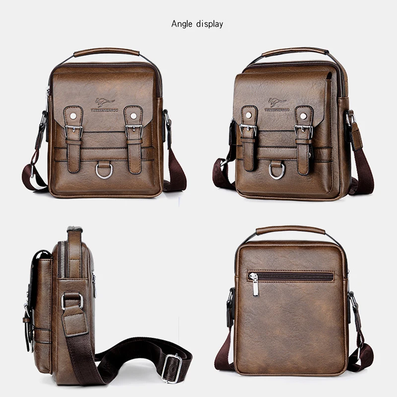 Сумка на плечо из искусственной кожи мужская квадратный портфель деловой тоут