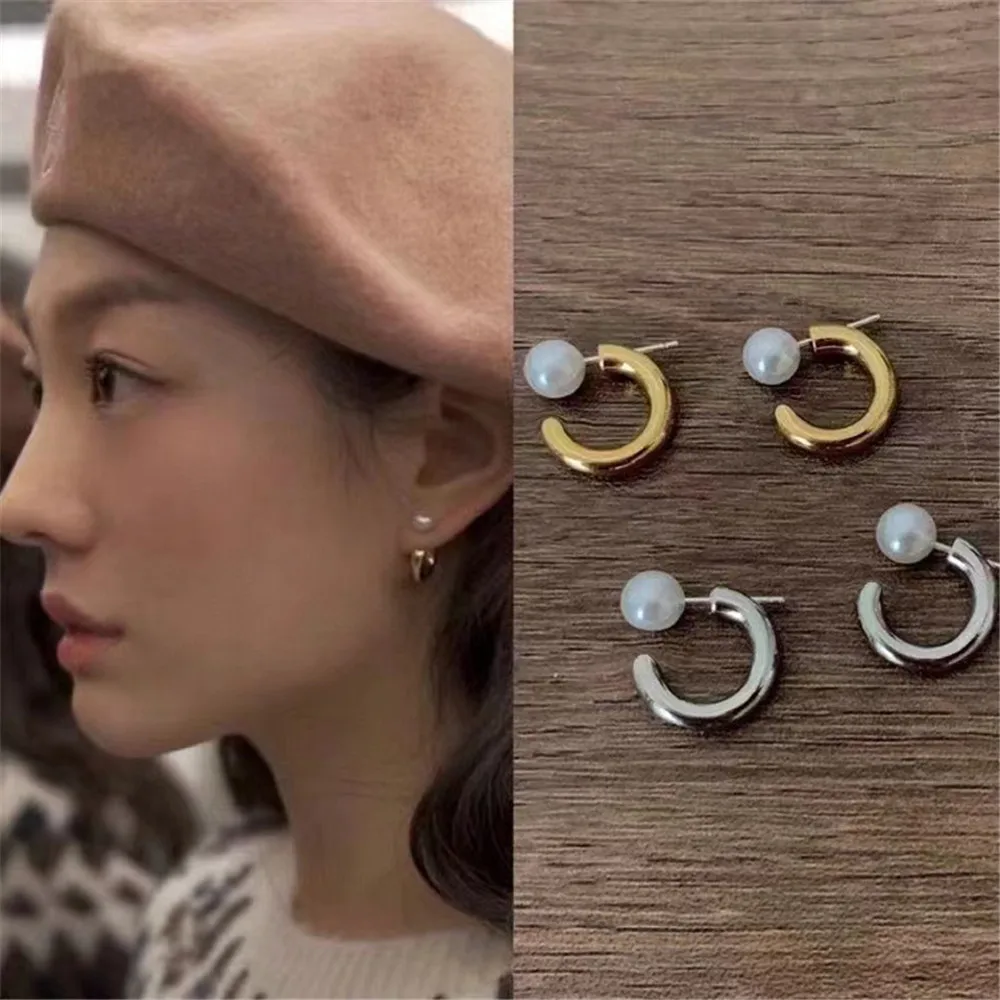 S925 Sterling Silver Earring Hooks Accessories Gold Silver Ear Studs Ear Hooks Wire For Pearl Earrings Jewelry Making Findings