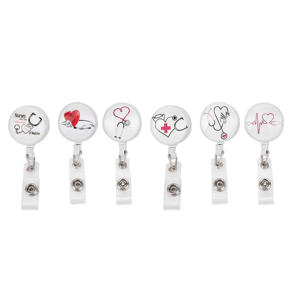 

Retractable Badge Reel Clip Portable Nurse ID Name Card Badge Holders Accessory