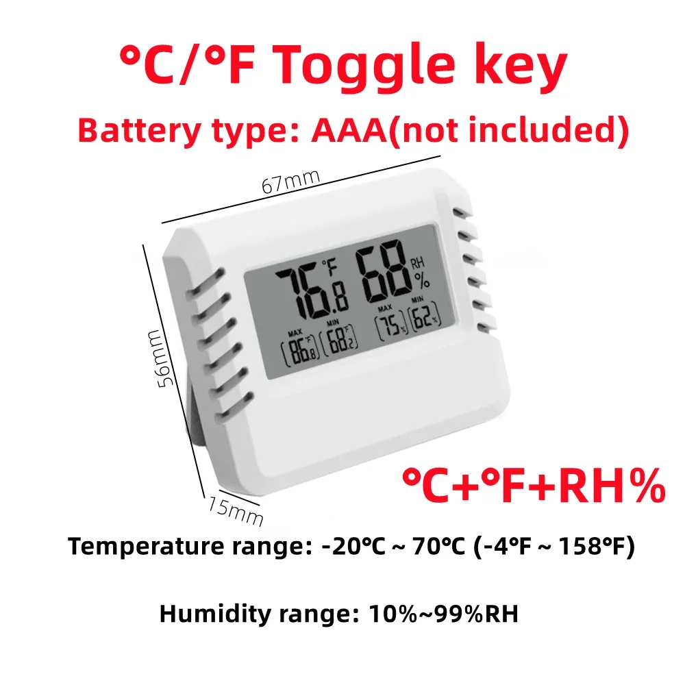 

Мини ЖК-цифровой термометр, гигрометр, температура в помещении, удобный датчик температуры, измеритель влажности, инструменты, кабель