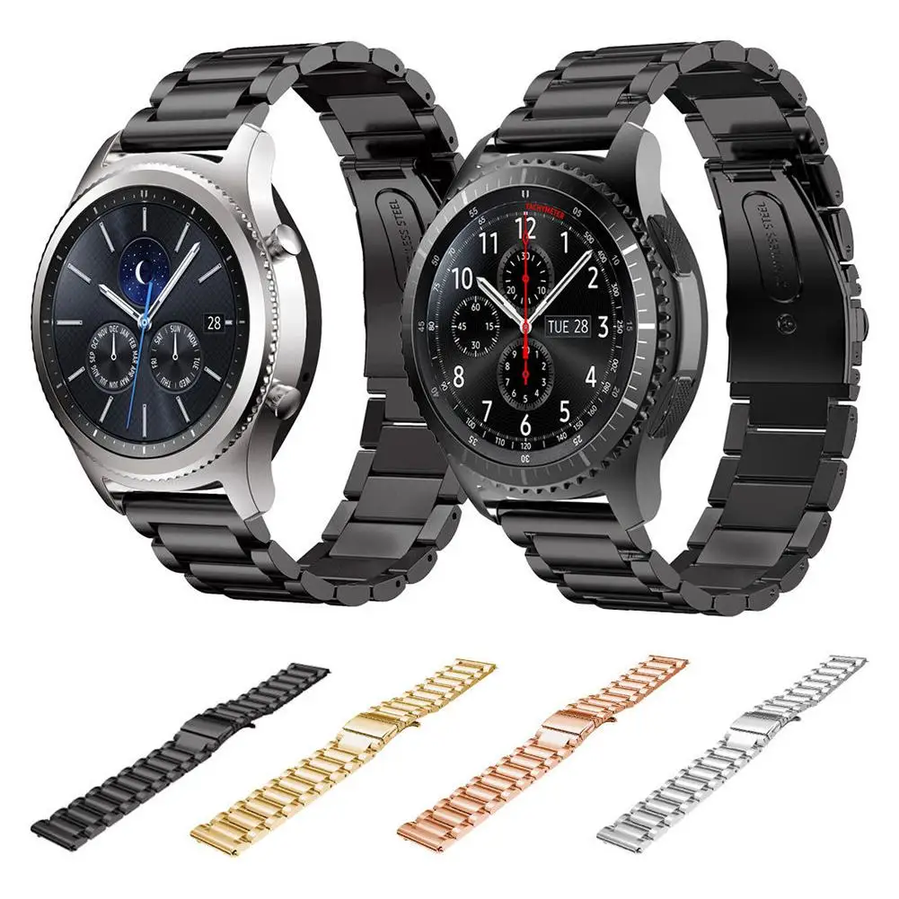 

22mm Stainless Steel Watch Band Bracelet Strap Replacement for Samsung Gear S3 Environmental Protection and Durability