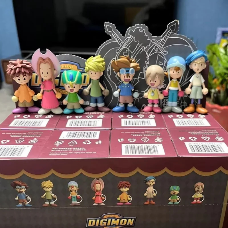 Фото Брелок Digimon Piedmon, слепая коробка, официальный Tai Kari Matt, фигурка, подвески, зажим для сумки, подарочный набор, модные коллекционные игрушки и хобби №3