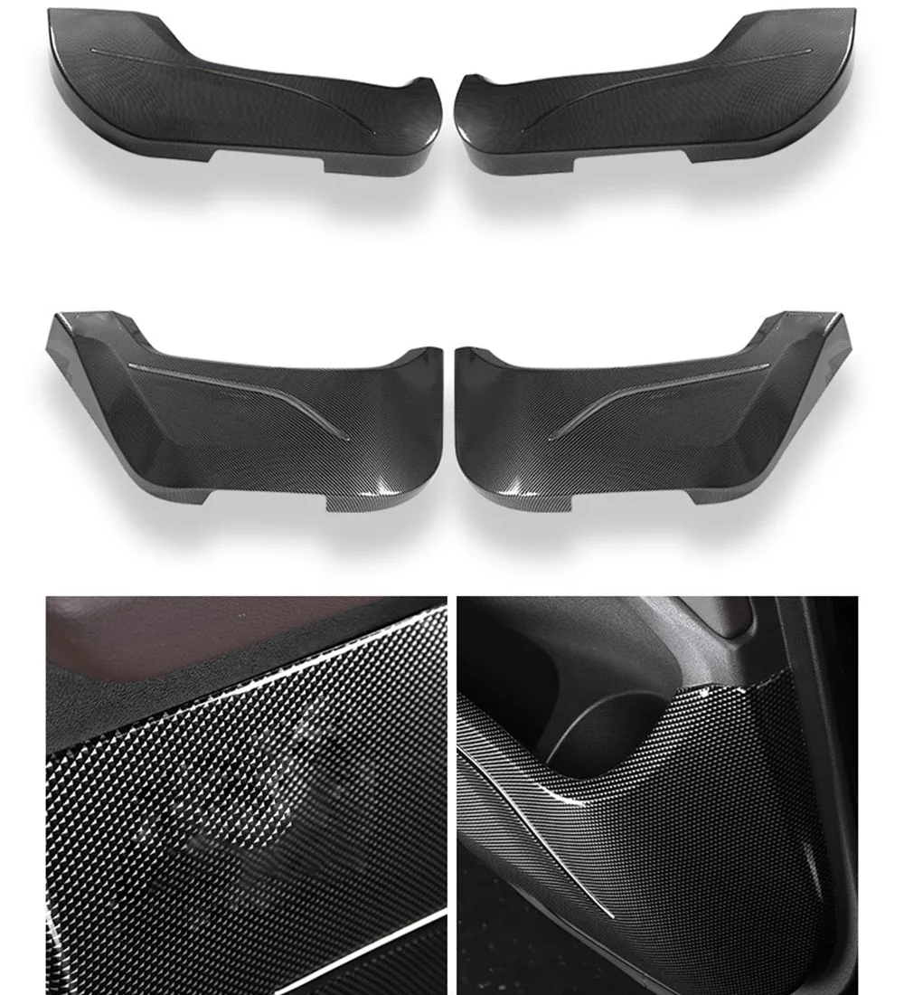 

For BMW 3/5 series X1iX3X4X5 2018-2022 Door Anti-Kick Pad Protection Carbon Fiber Pattern Interior Decoration Cover Panel Stick