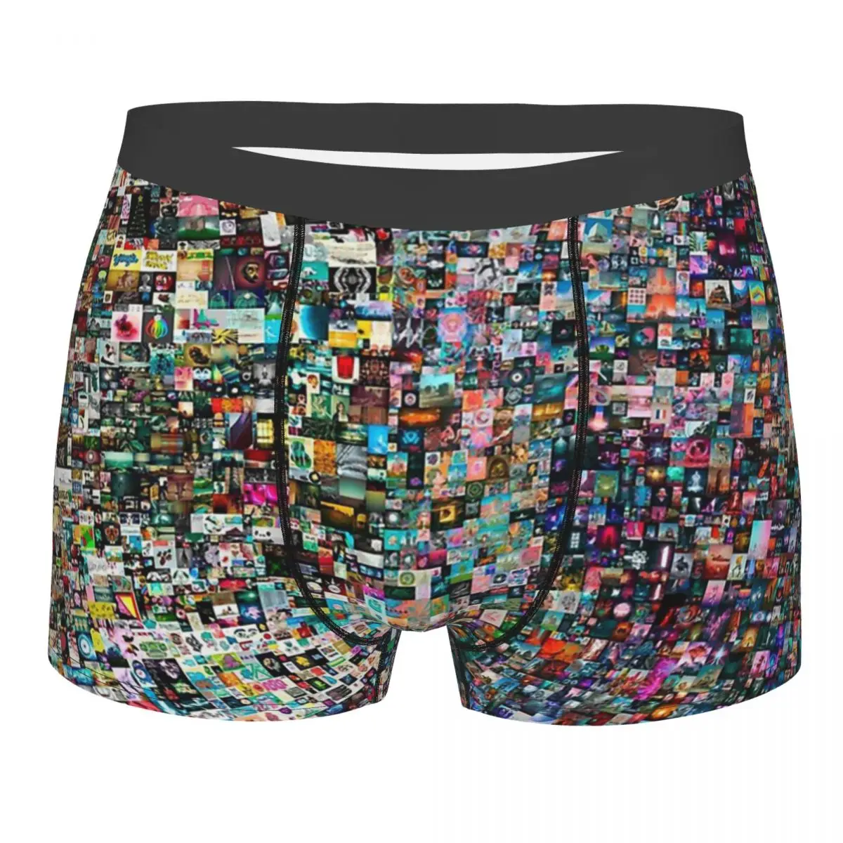

NFT Beeple Crypto Art Underpants Homme Panties Male Underwear Comfortable Shorts Boxer Briefs
