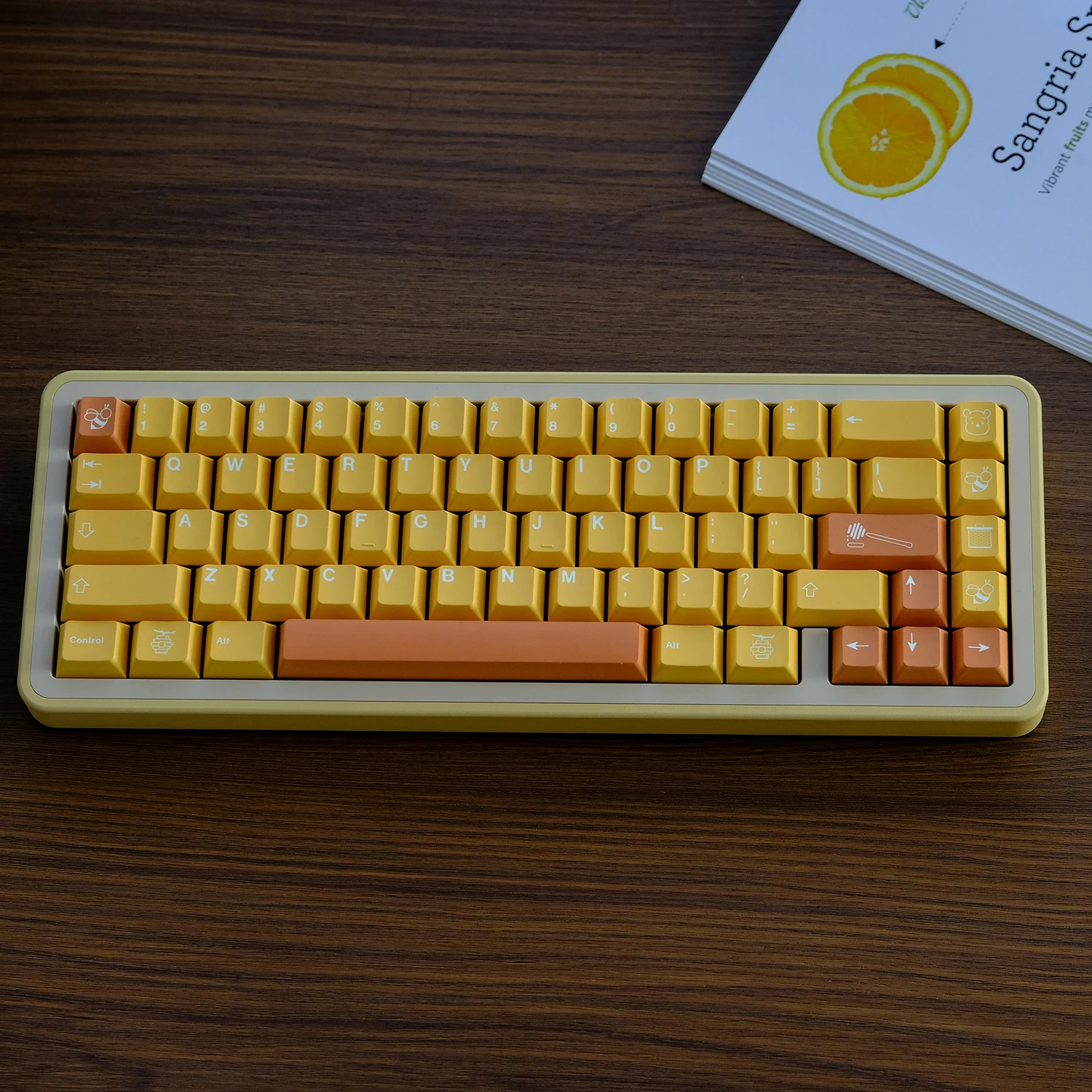 Колпачки для клавиш PBT GMK Honey, колпачки для клавиш с вишневым профилем, сублимационная краска GMK, колпачки для клавиш с клоном для механической клавиатуры MX Switch (art.: 3920cd890129f) - 3920cd890129f