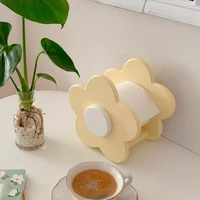 korea petal tissue holder solid wood decoration roll paper holder decoration creative home