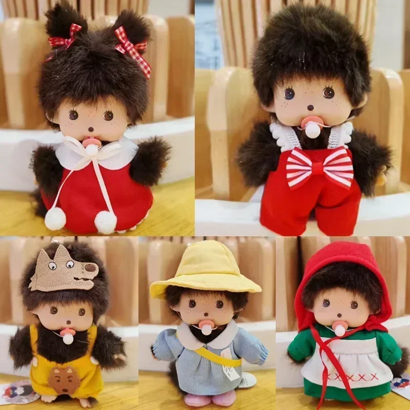 15 см мультяшная игрушка Monchhichi милая плюшевая уличный мальчик красное яблоко