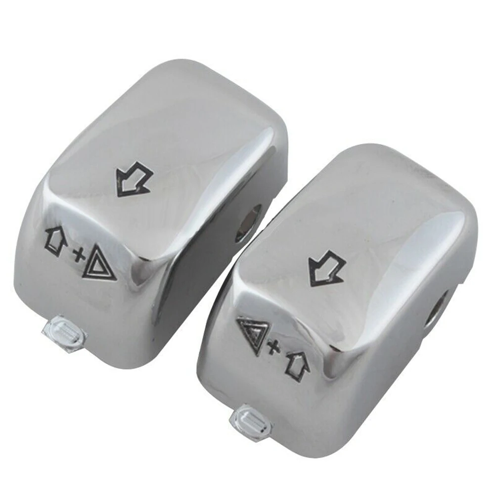 

1 Set/6pcs Switch Cap Kit Chrome Hand Control Switch Housing Button Cap Cover For Harley Road King Chrome Finish For Dyna 96-11
