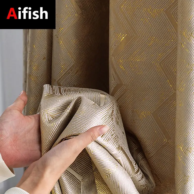 

Nordic Jacquard Wave Pattern Modern Luxury Semi-Blackout Curtains for Living Room Bedroom Sliding Glass Door Drapes 35