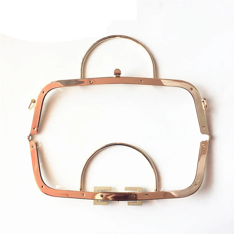 Free shipping 30cm Bag Accessories Handbag Frame Purse Metal Handle DIY Kiss Clasp Lock for Women Handle Bag Frame Hardware