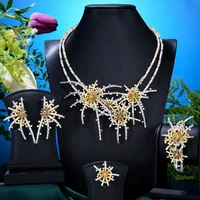 soramoore new original trendy luxury gorgeous necklace earrings bangle ring set for women ladies girl best gift bridal jewelry