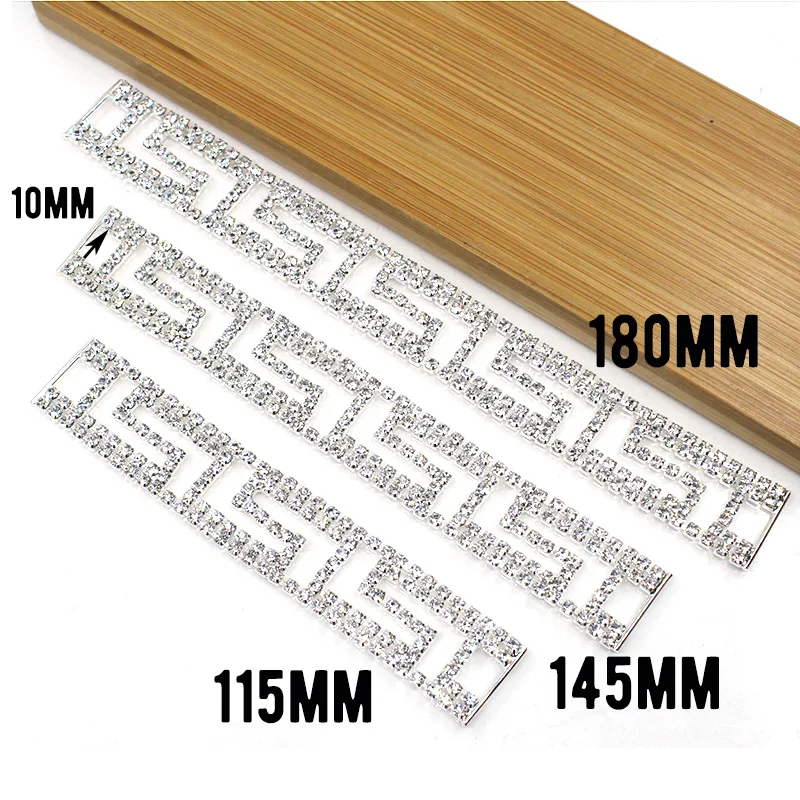 

2pc/lot 3 Styles Sexy Rhinestone Bikini Connector / Buckle Copper Chain Fit For belt buckle Pin Up Silver Plated