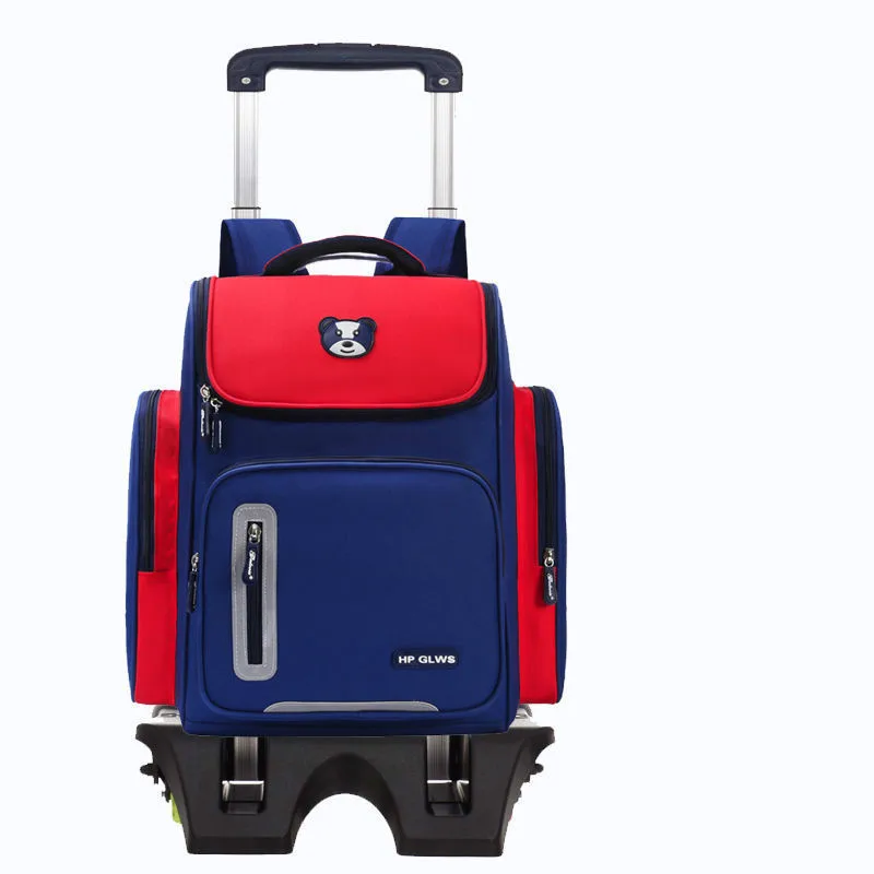 2/6 Wheels Children Trolley Backpacks Boys Schoolbag Kids School Bags Luggage Bag grils Wheels Backpack travel Rolling Backpack