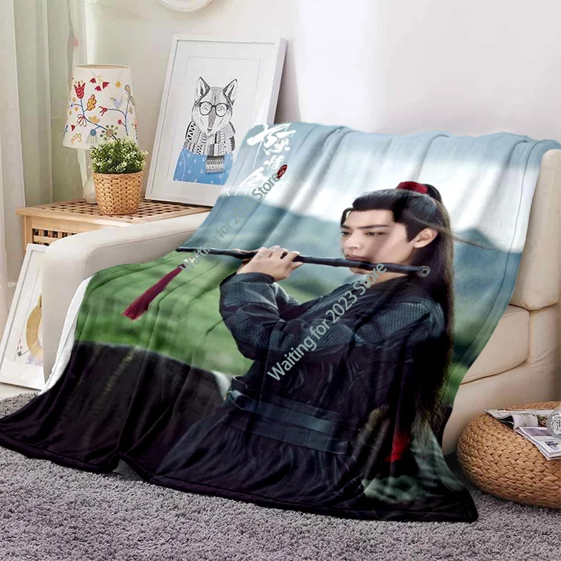 

Drama The Untamed xiao zhan wang yi bo Soft Throw Blanket Throw Blanket Soft Cartoon Printed Bedspread Bedspread Sofa Gift