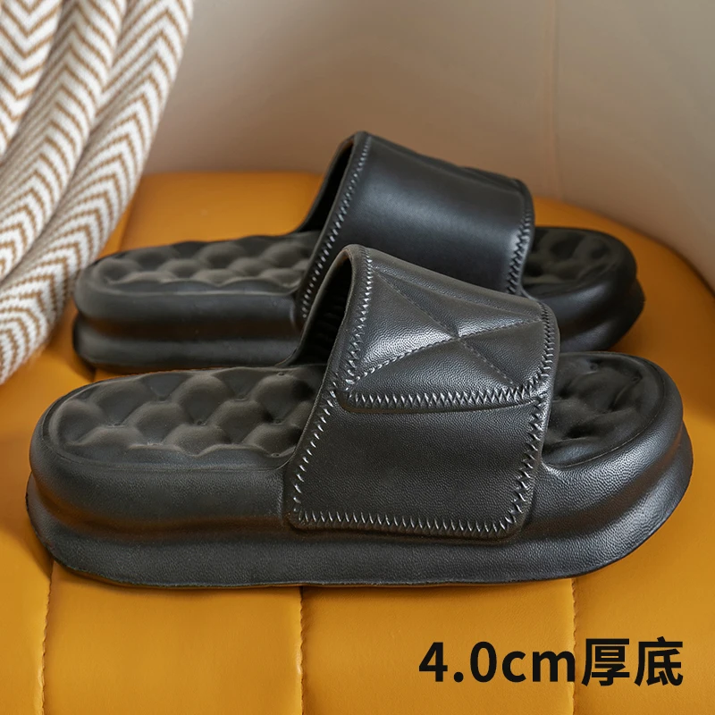 

Мягкие и удобные мужские тапки для отдыха, Нескользящие тапочки, легко чистить, душ, плавание, пляж, сланцы для дома и улицы