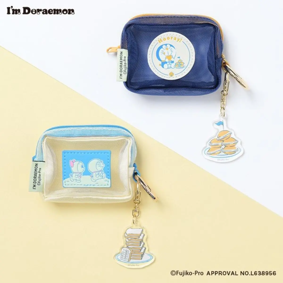 

Japanese Kawaii Anime Doraemon Cartoon Mesh Transparent Storage Bag Portable Creative Coin Purse Wallet Birthday Gift for Friend